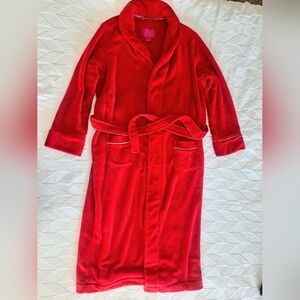 A Long Victoria's Secret, Vibrant Red Plush Robe